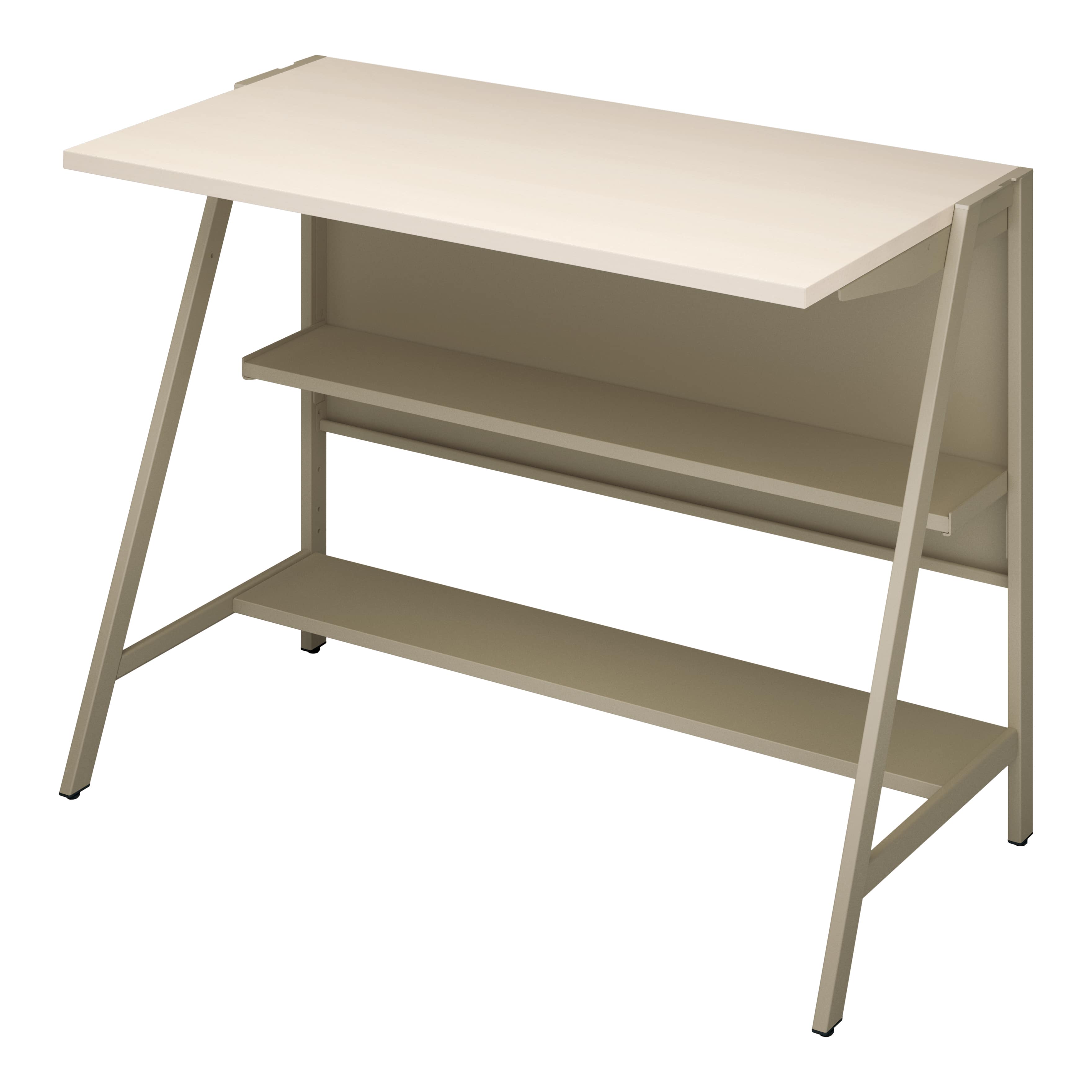 天板ホワイトナチュラル／脚ベージュ