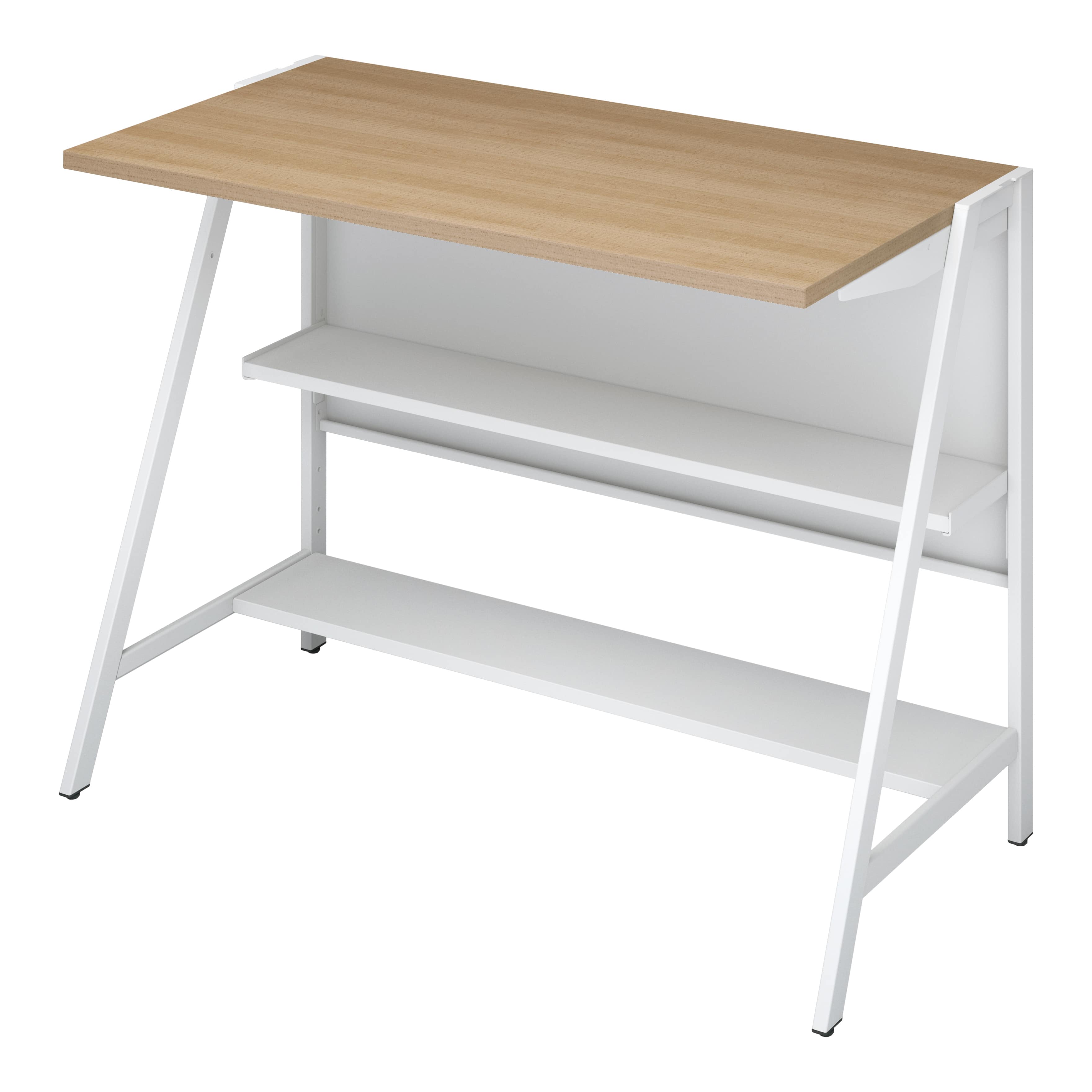 天板ラスティックミディアム／脚ホワイト