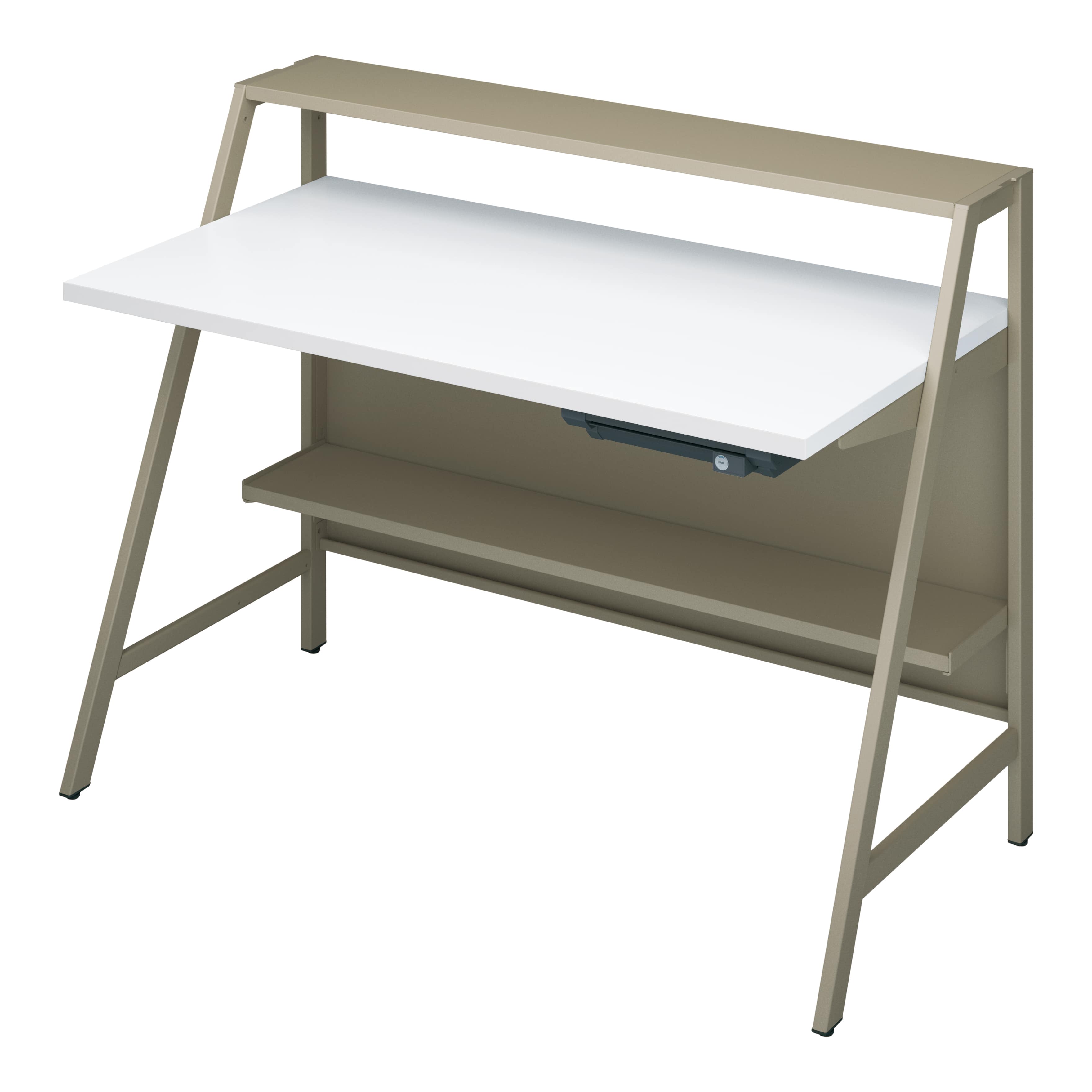 天板ホワイト／脚ベージュ