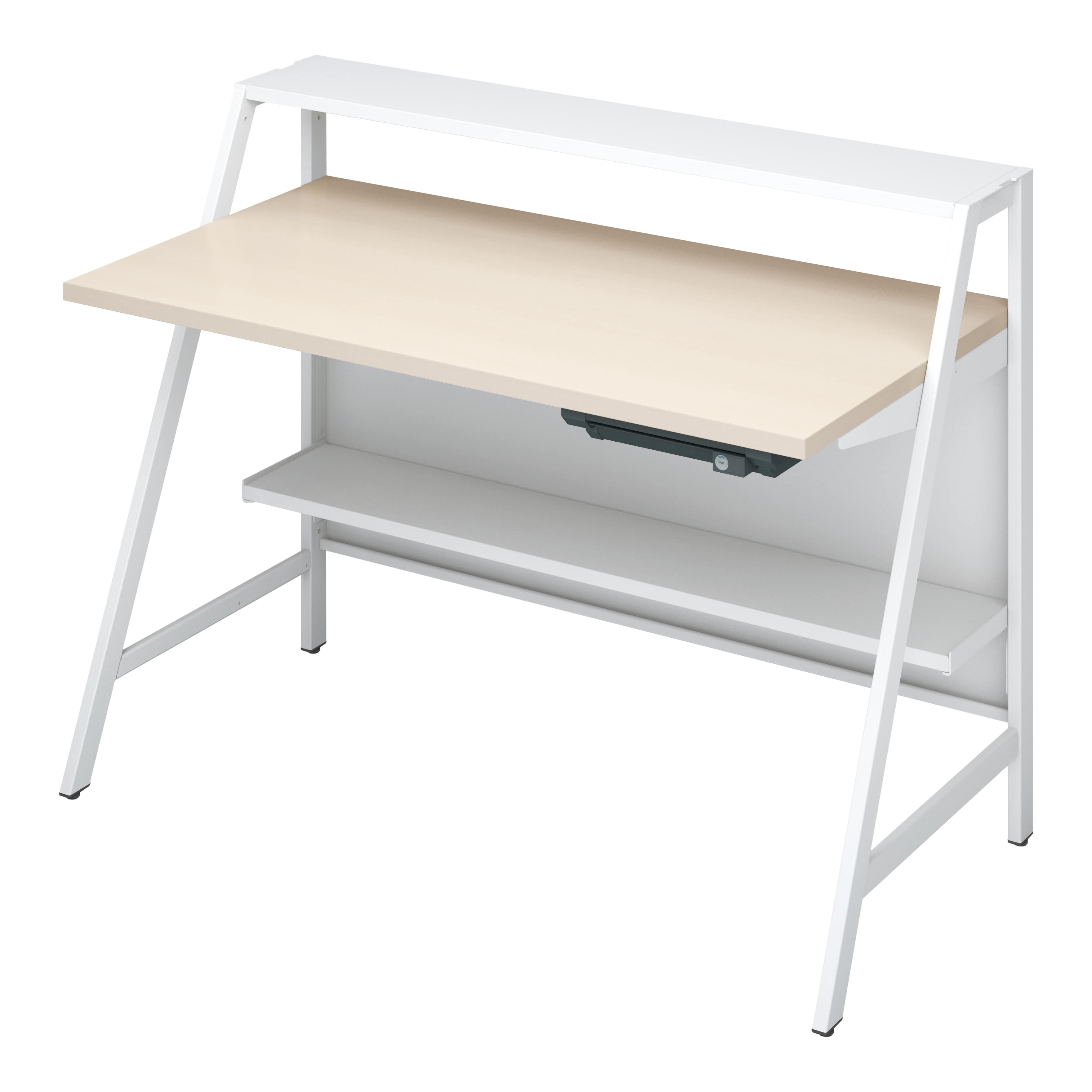 天板ホワイトナチュラル／脚ホワイト