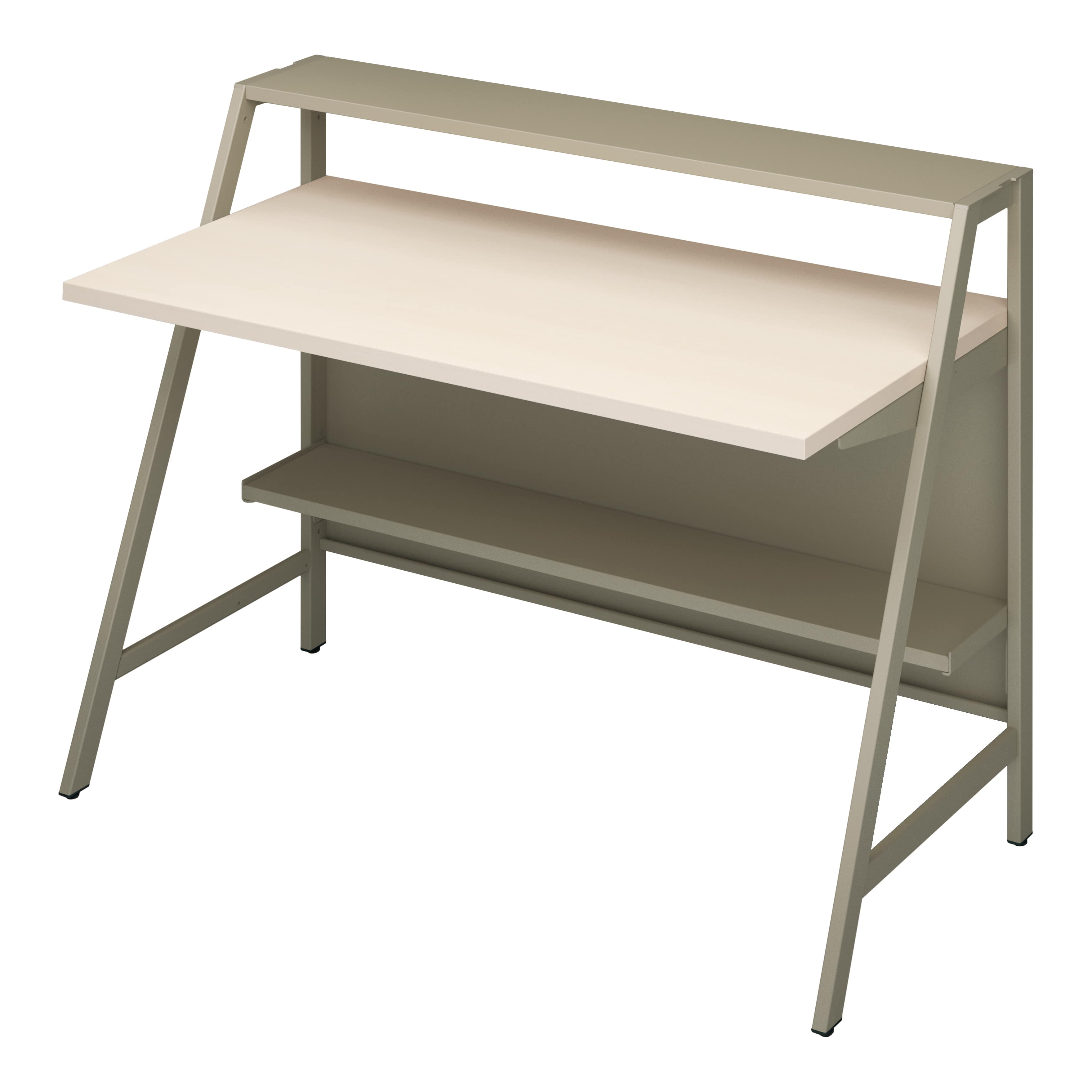 天板ホワイトナチュラル/脚ベージュ