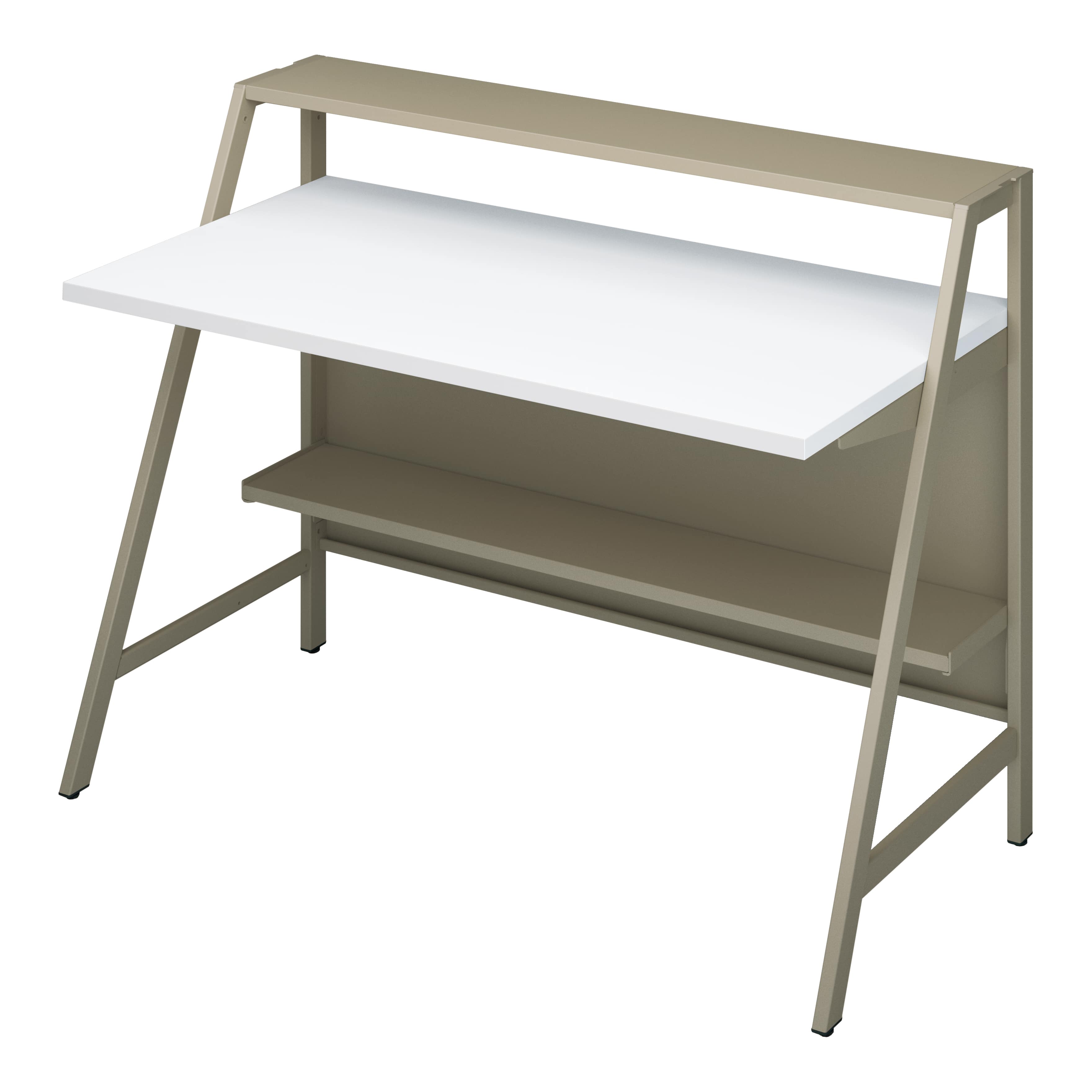 天板ホワイト／脚ベージュ