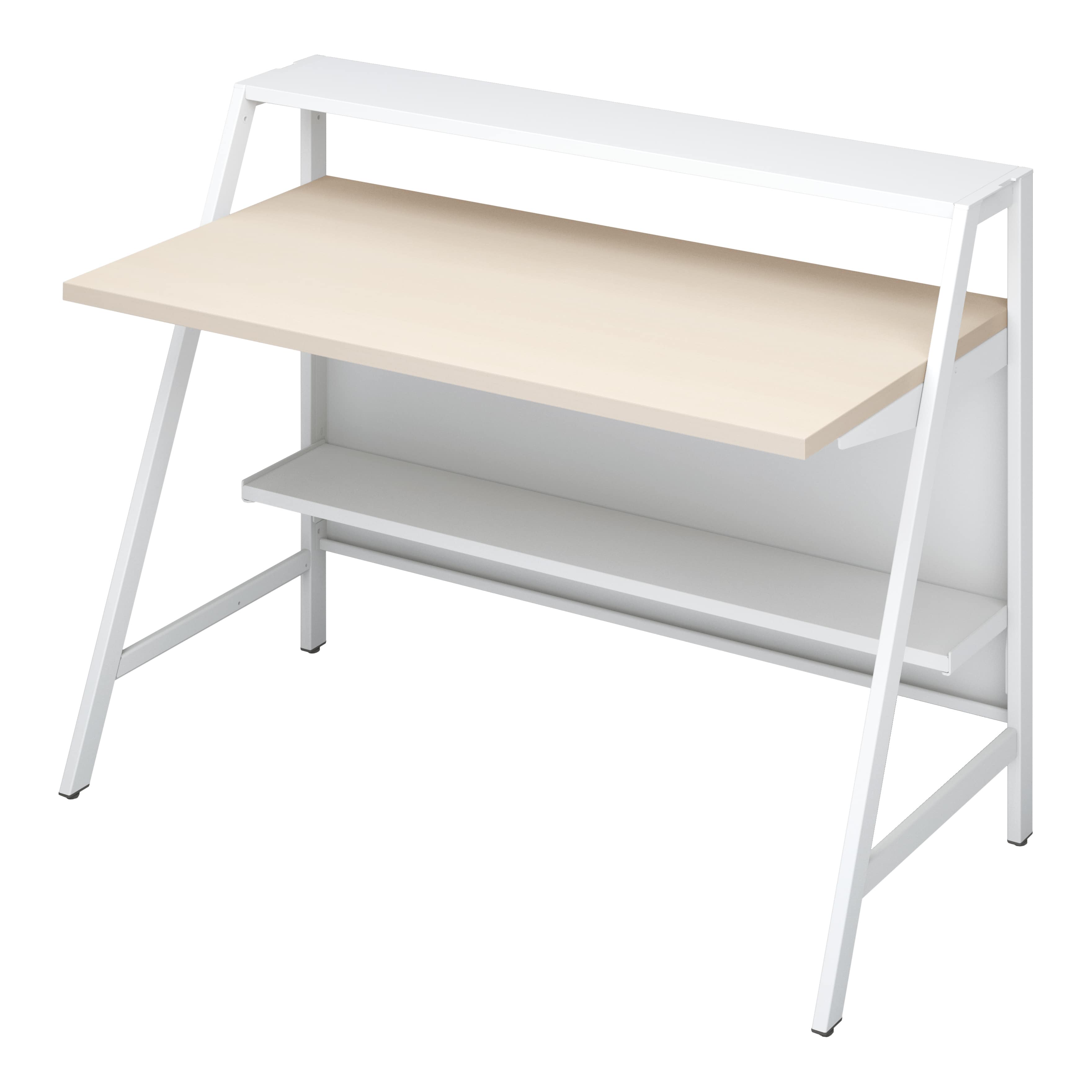 天板ホワイトナチュラル／脚ホワイト