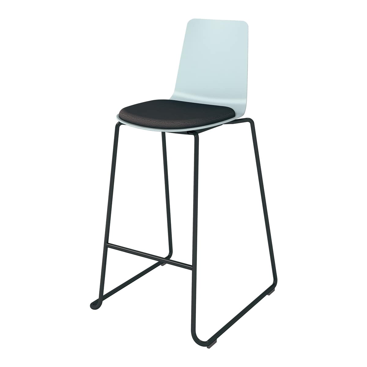 背座ホワイトターコイズ／座パッド(レザー)ブラック