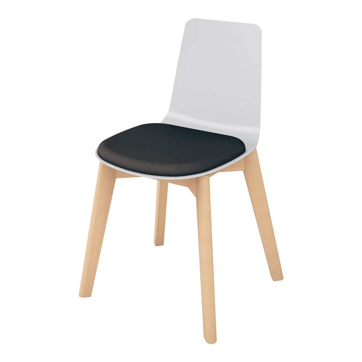 背座ライトグレー／座パッド(レザー)ブラック