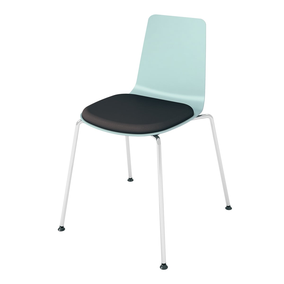 背座ホワイトターコイズ／座パッド(レザー)ブラック