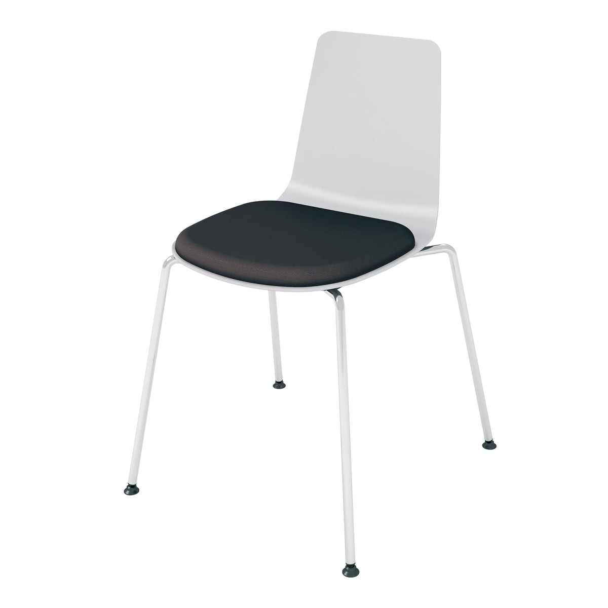 背座ライトグレー／座パッド(レザー)ブラック