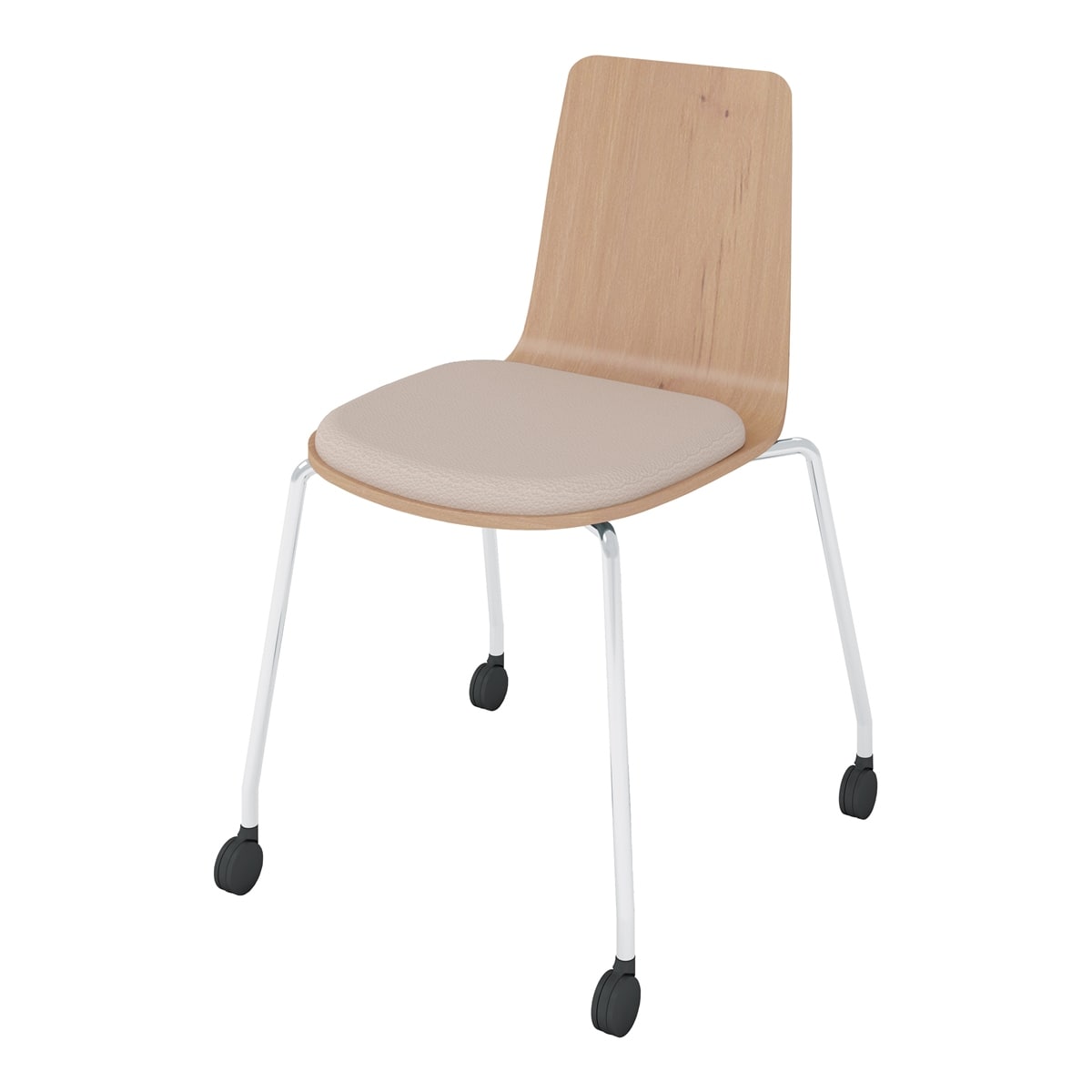 背座ティンバーミディアム/座パッド(レザー)ブライトグレー