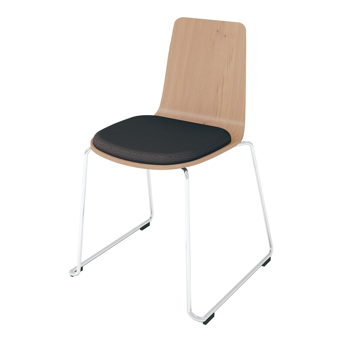 背座ティンバーミディアム／座パッド(レザー)ブラック