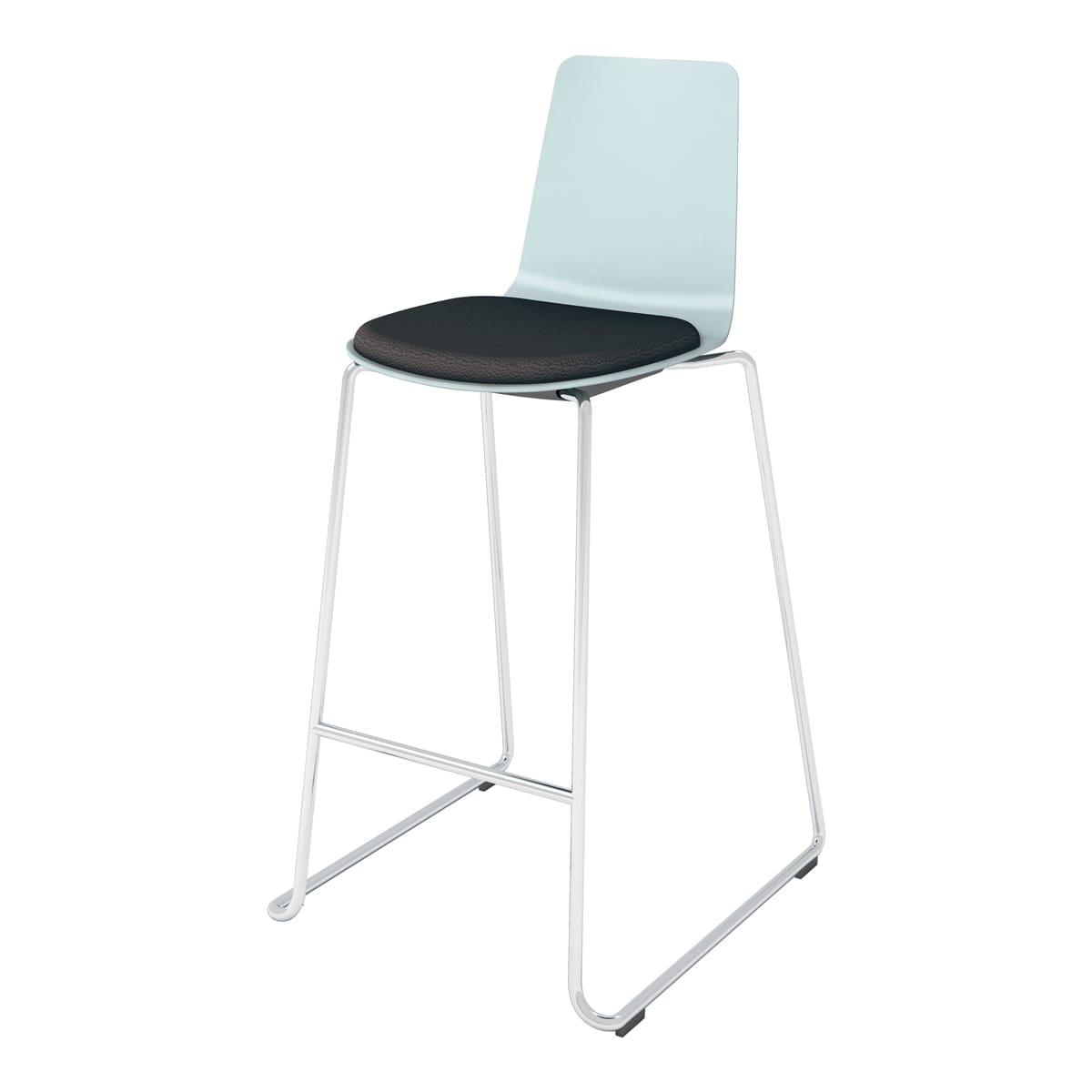 背座ホワイトターコイズ／座パッド(レザー)ブラック