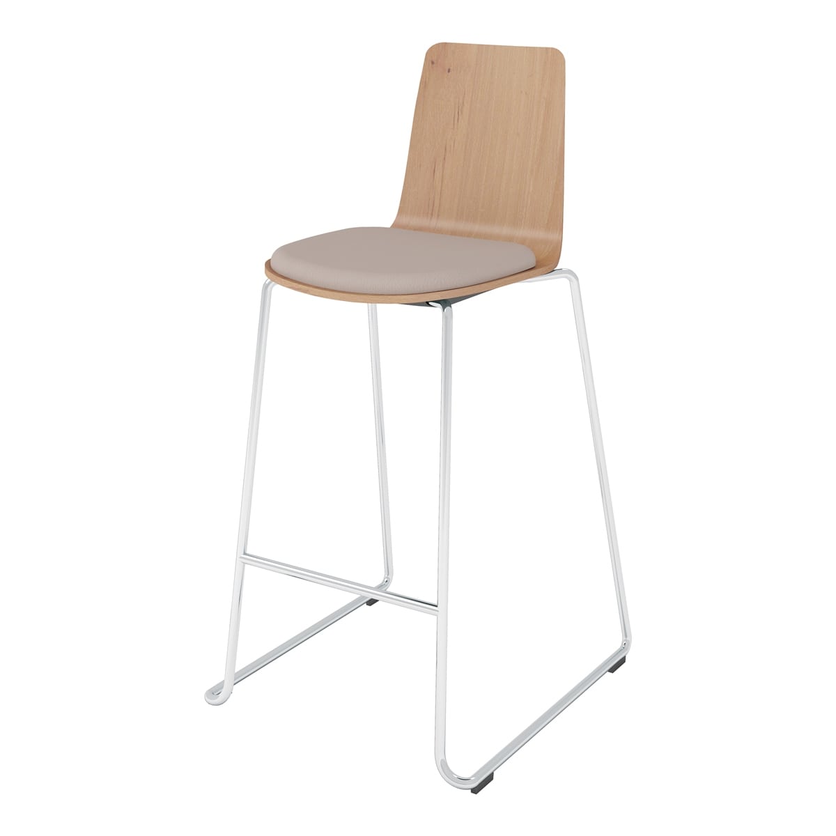 背座ティンバーミディアム／座パッド(レザー)ブライトグレー