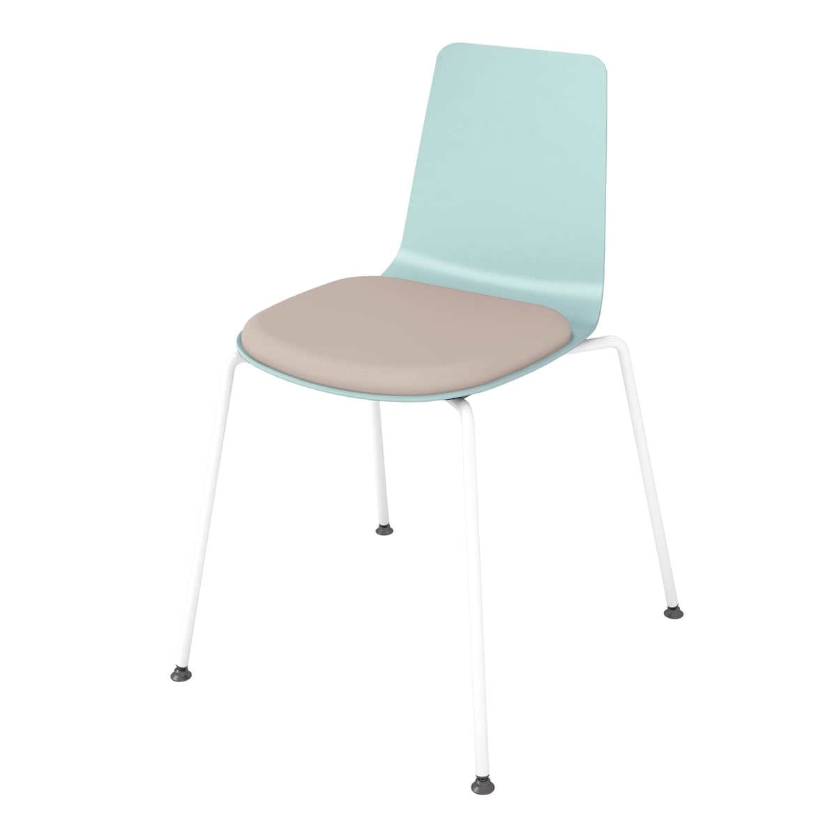 背座ホワイトターコイズ/座パッド(レザー)ブライトグレー