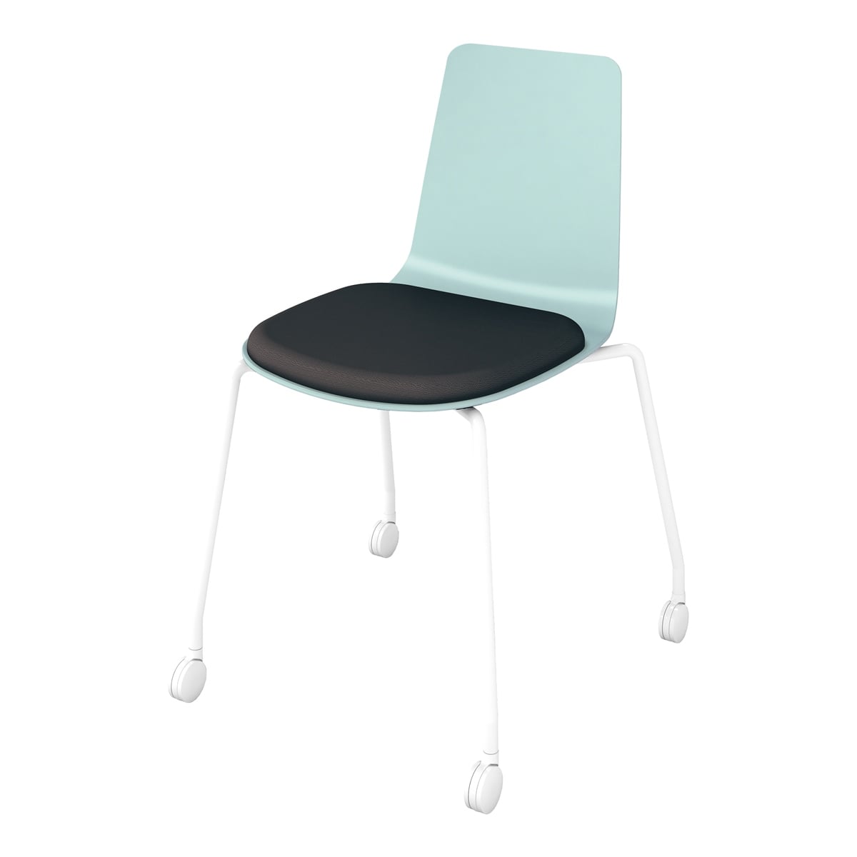 背座ホワイトターコイズ/座パッド(レザー)ブラック