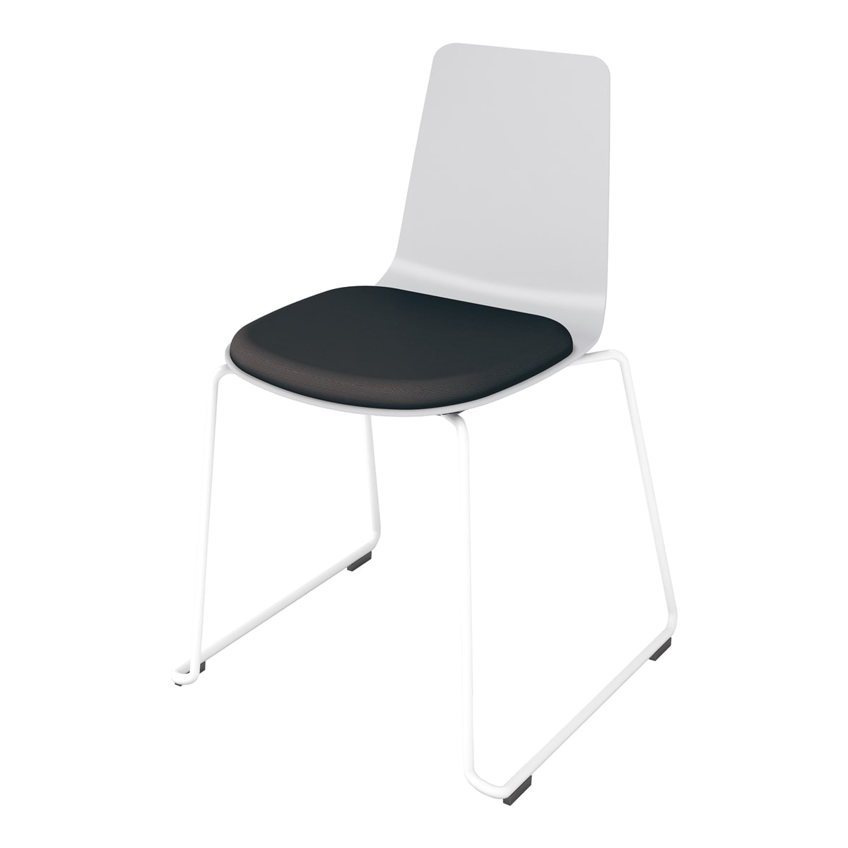 背座ライトグレー／座パッド(レザー)ブラック