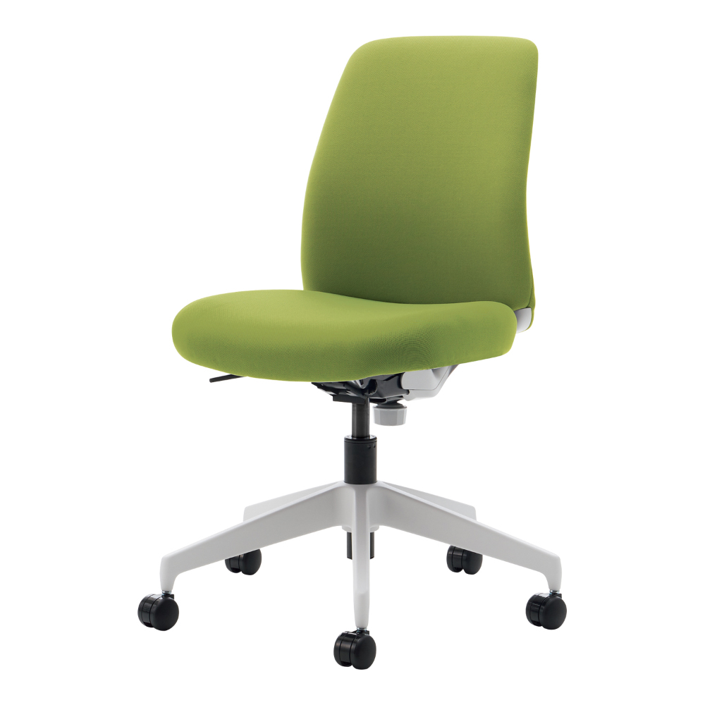 ホワイトグレー樹脂脚/背座同色/ライトオリーブ