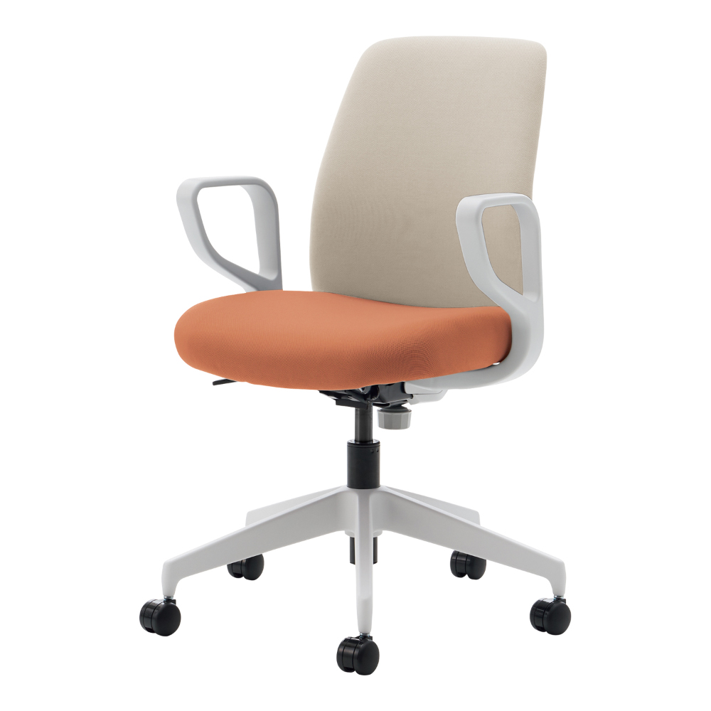 ホワイトブラウン×ペールテラコッタ（ホワイトグレー脚）