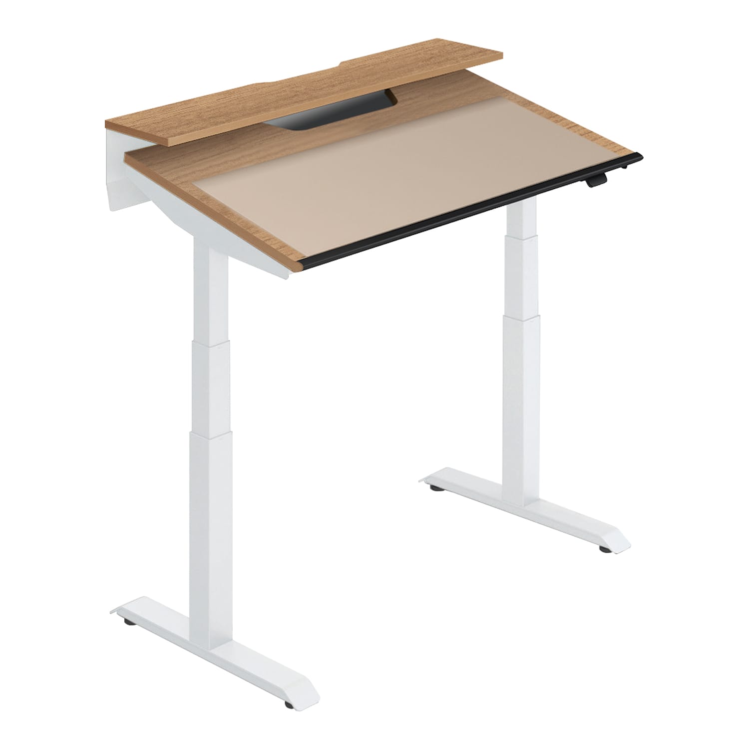 天板ラスティックミディアム／脚ホワイト