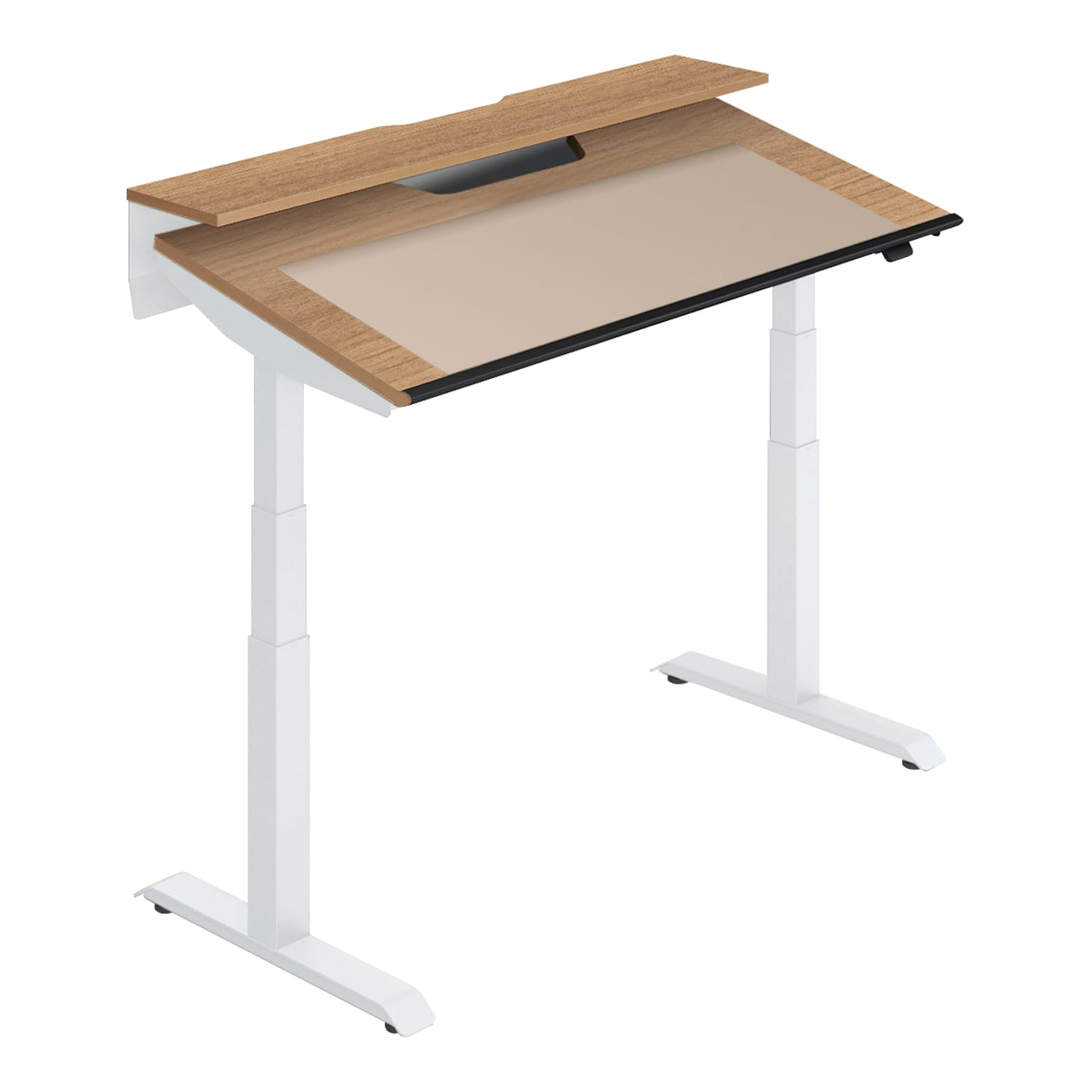 天板ラスティックミディアム／脚ホワイト