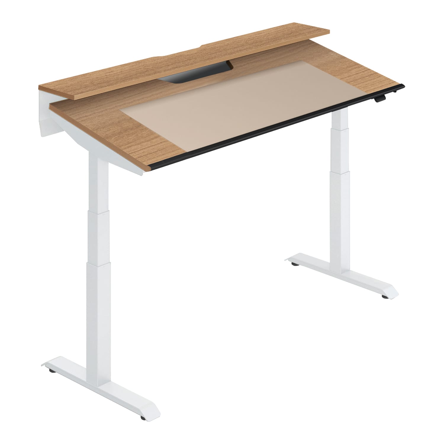 天板ラスティックミディアム/脚ホワイト