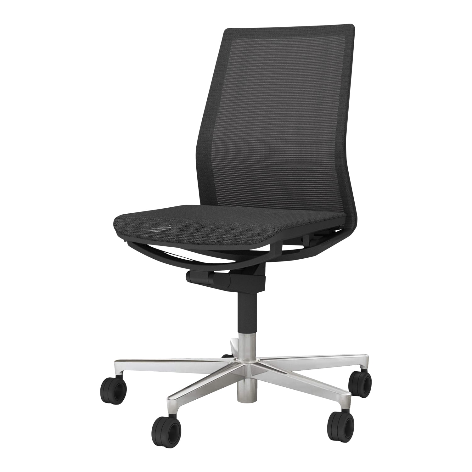 本体ブラック／ポリッシュ脚／背座同色/ブラック