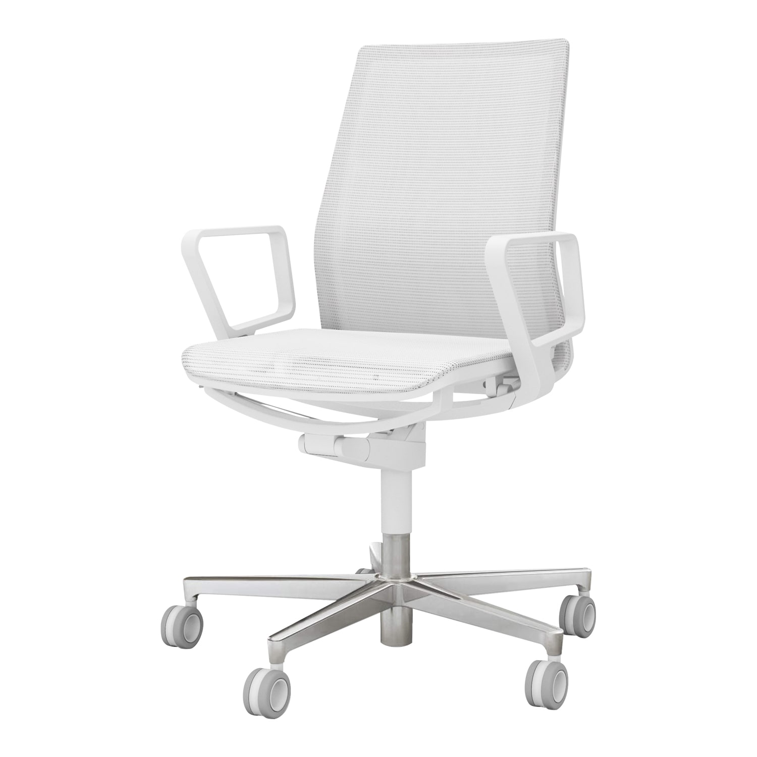 本体ホワイト/ポリッシュ脚/背座同色/ホワイト