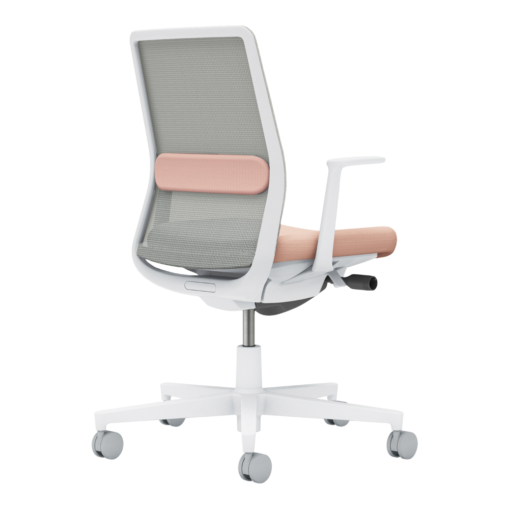 背：ライトグレー／座・ランバー： アッシュピンク