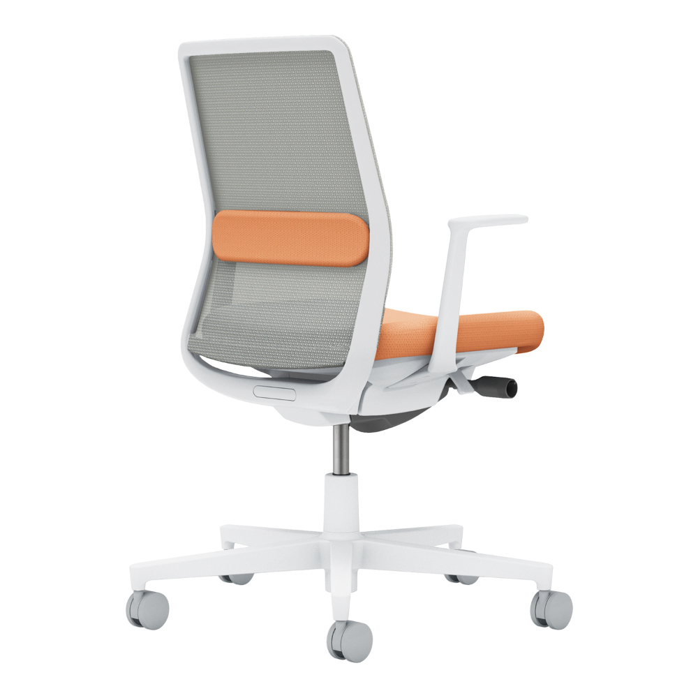 背：ライトグレー／座・ランバー： ペールテラコッタ