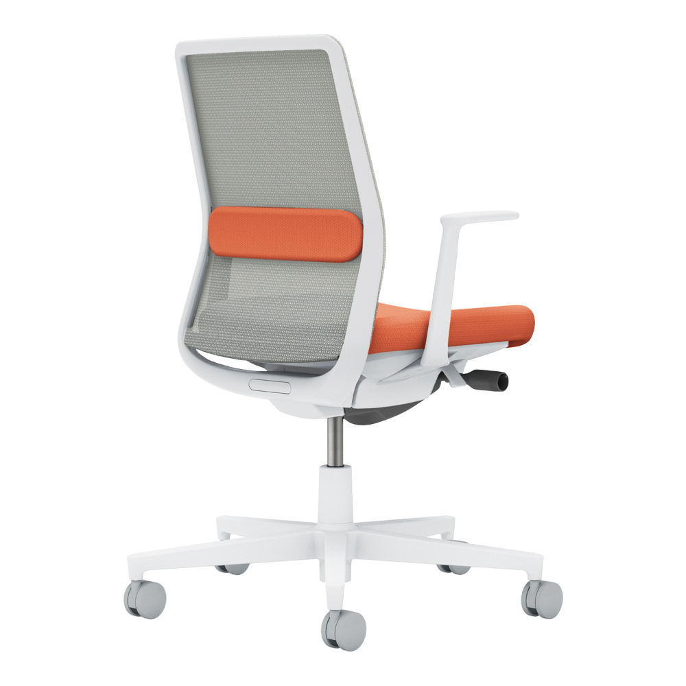 背：ライトグレー／座・ランバー： ソフトテラコッタ