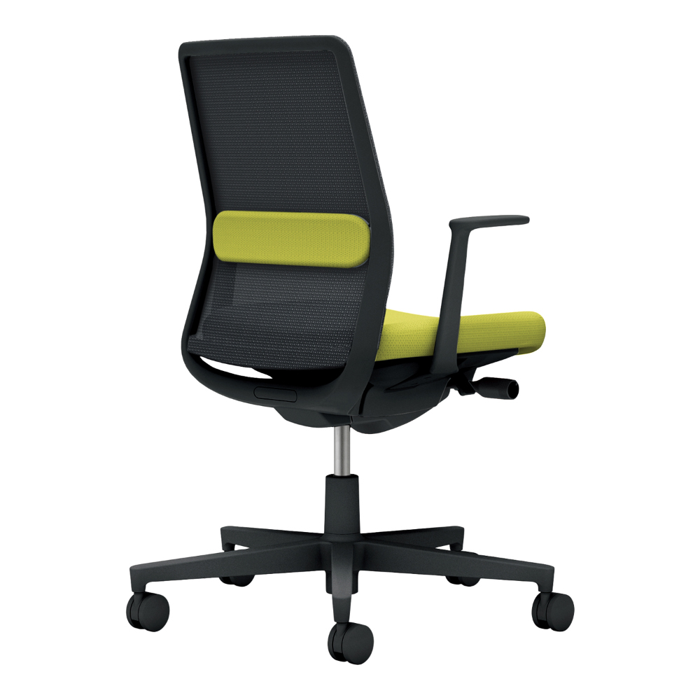 背：ブラック／座・ランバー： ライトオリーブ