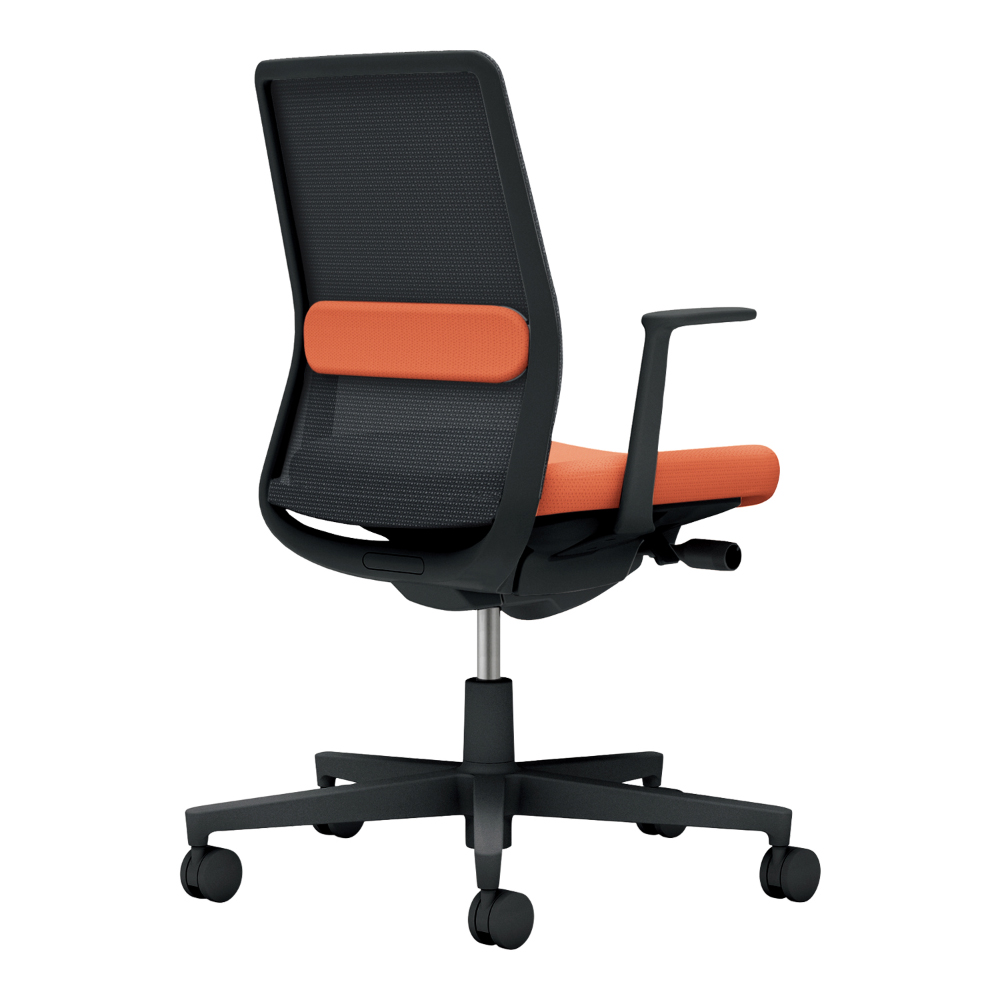 背：ブラック／座・ランバー： ソフトテラコッタ