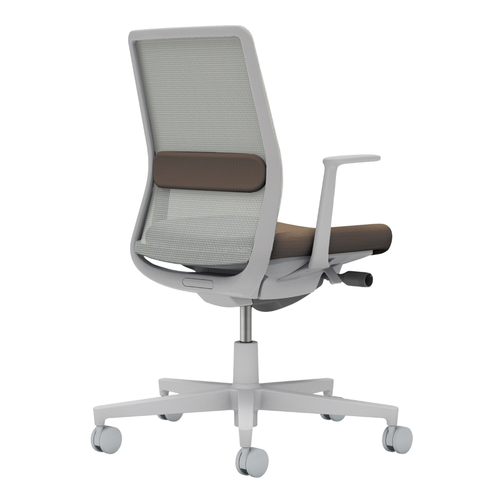 背：ライトグレー／座・ランバー： ダークグレージュ