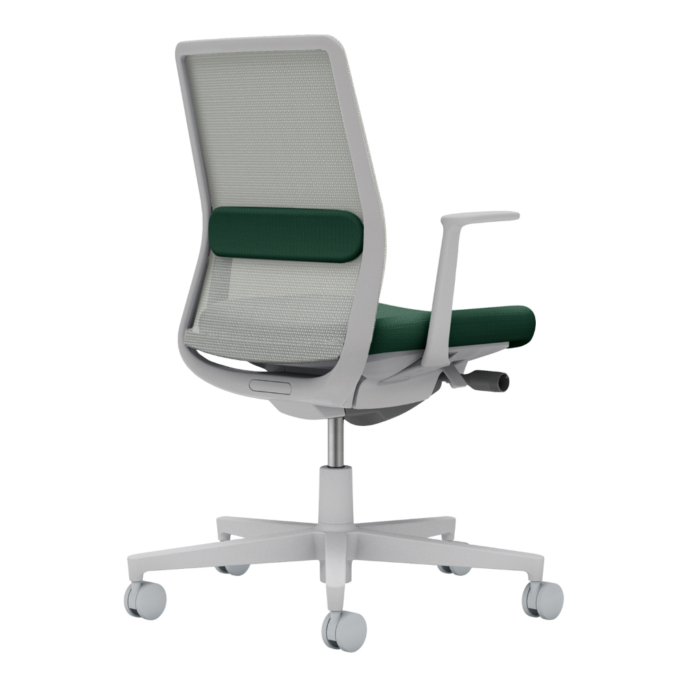 背：ライトグレー／座・ランバー： ディープグリーン