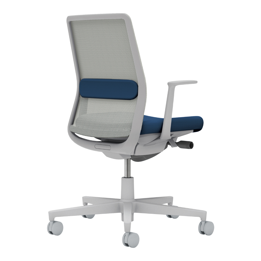 背：ライトグレー／座・ランバー： ネイビー