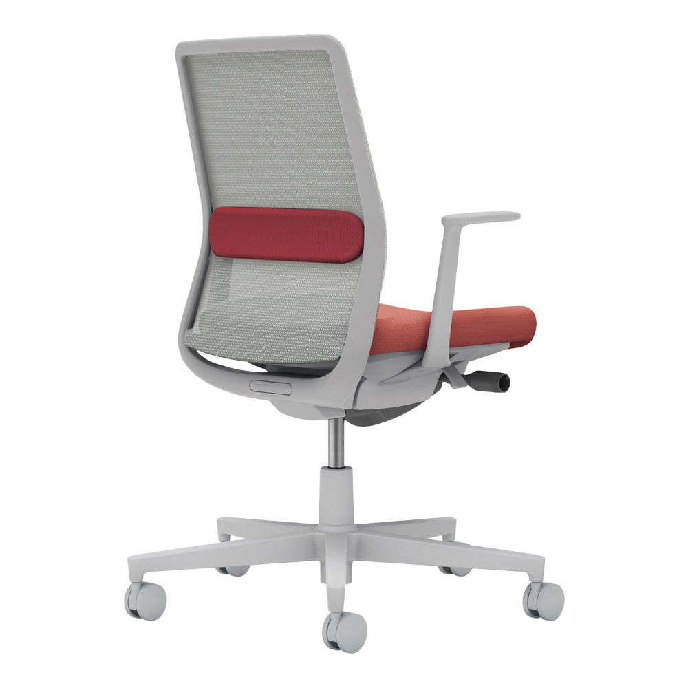 背：ライトグレー／座・ランバー： パーシアンレッド