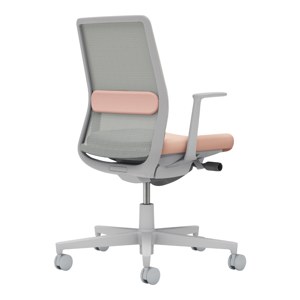 背：ライトグレー／座・ランバー： アッシュピンク