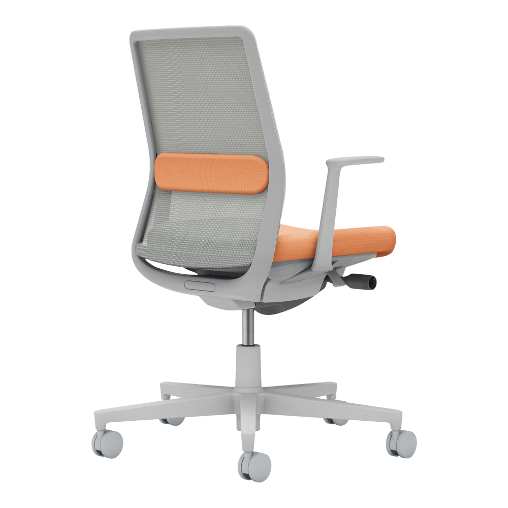 背：ライトグレー／座・ランバー： ペールテラコッタ