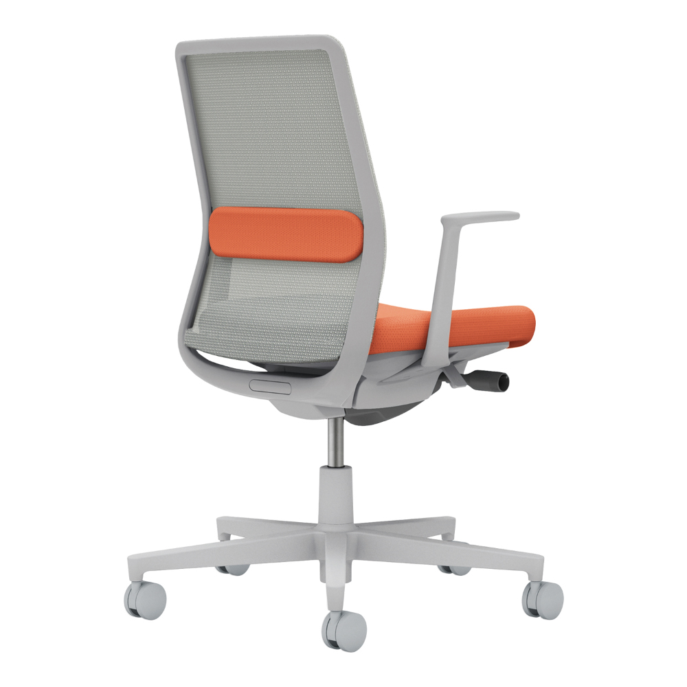 背：ライトグレー／座・ランバー： ソフトテラコッタ