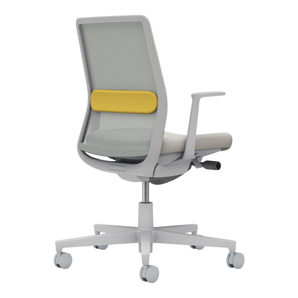 背座:ライトグレー/ランバー:オリーブイエロー