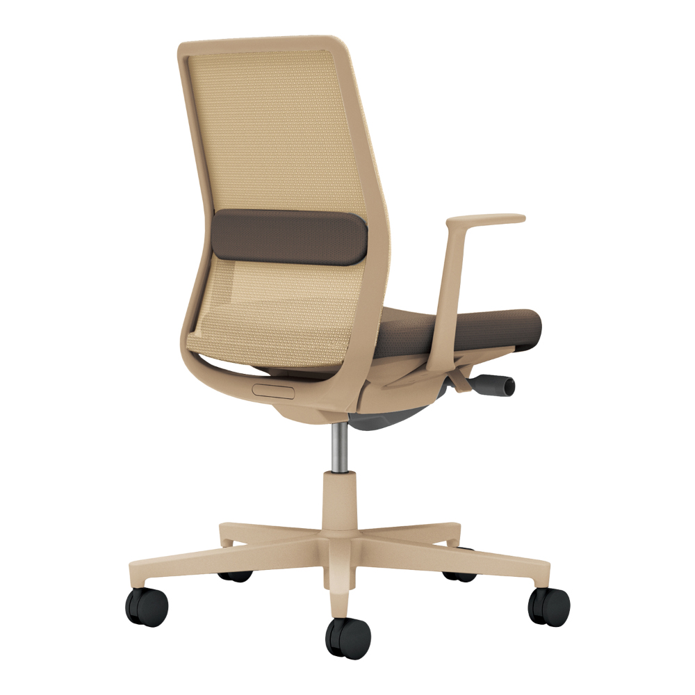 背：ソフトベージュ／座・ランバー： ダークグレージュ