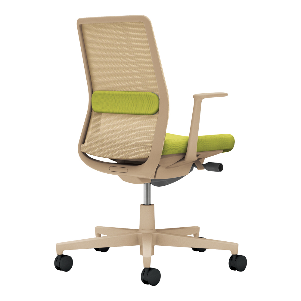 背：ソフトベージュ／座・ランバー： ライトオリーブ