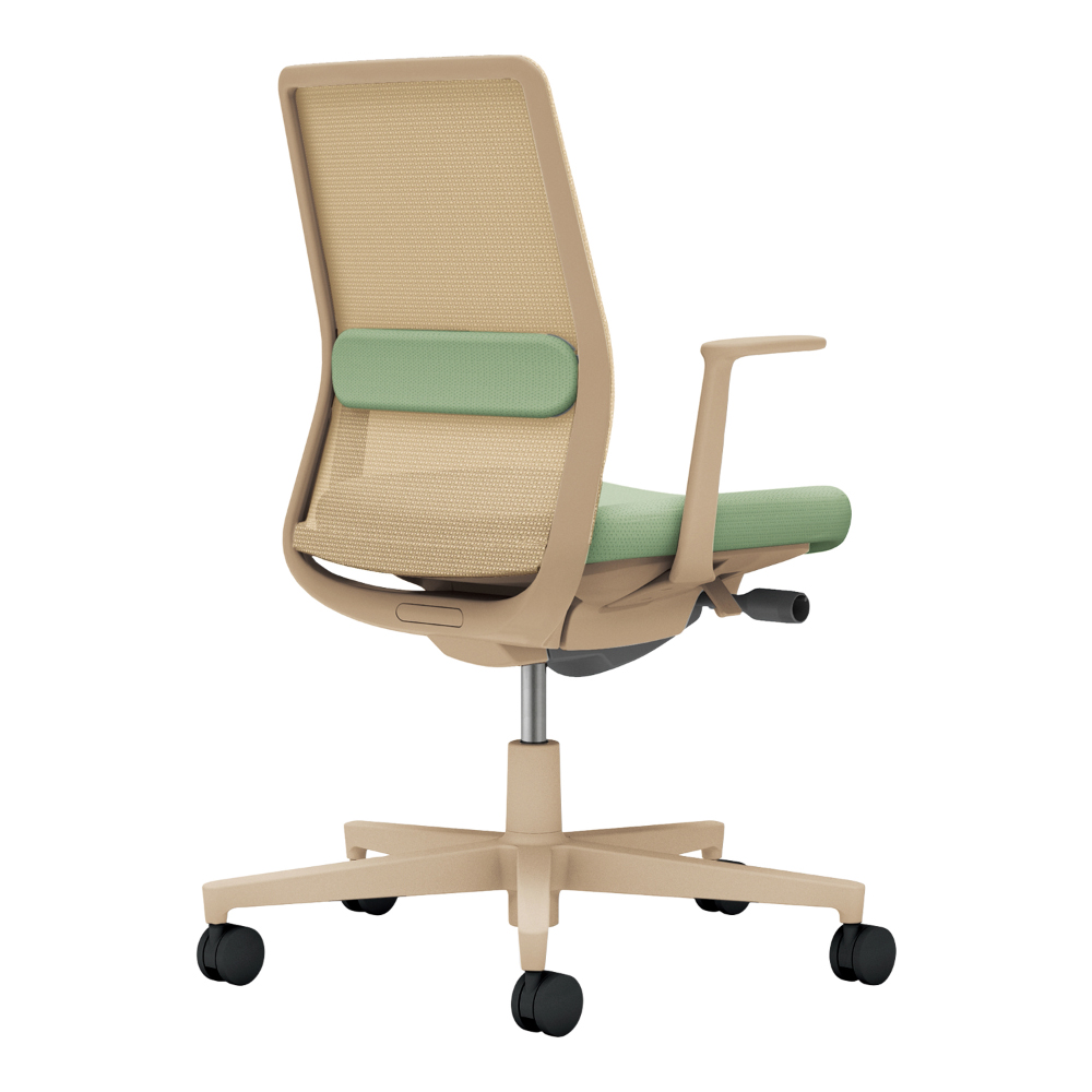 背:ソフトベージュ/座・ランバー: パウダーミント