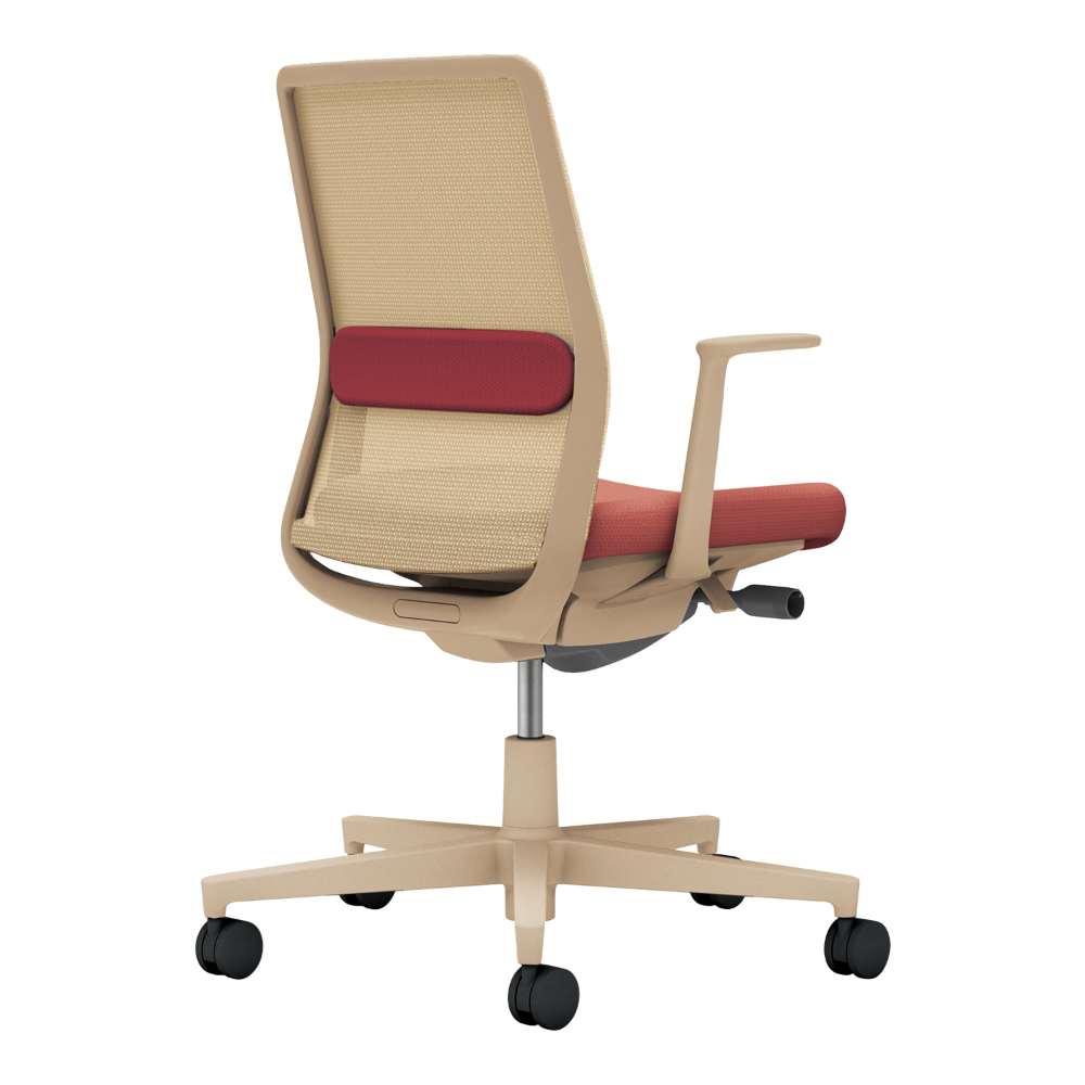 背:ソフトベージュ/座・ランバー: パーシアンレッド