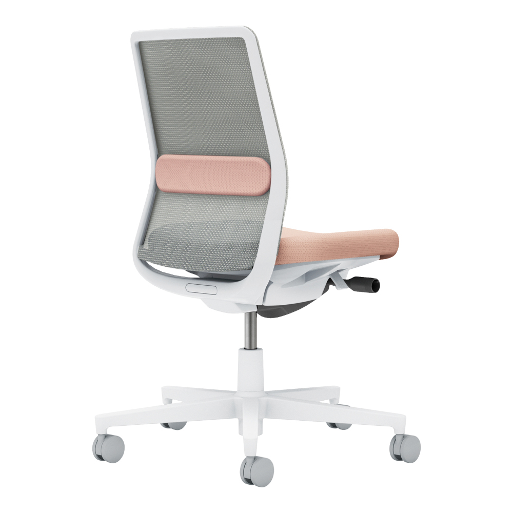 背：ライトグレー／座・ランバー： アッシュピンク