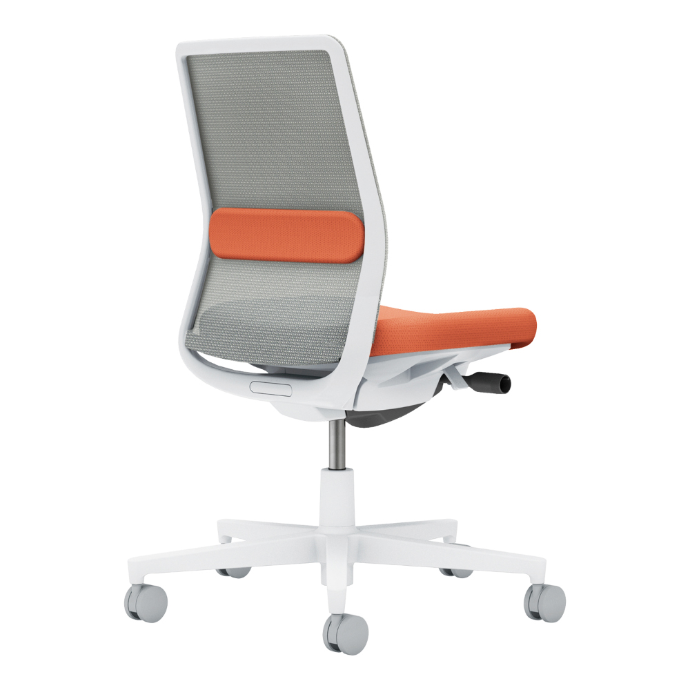 背：ライトグレー／座・ランバー： ソフトテラコッタ