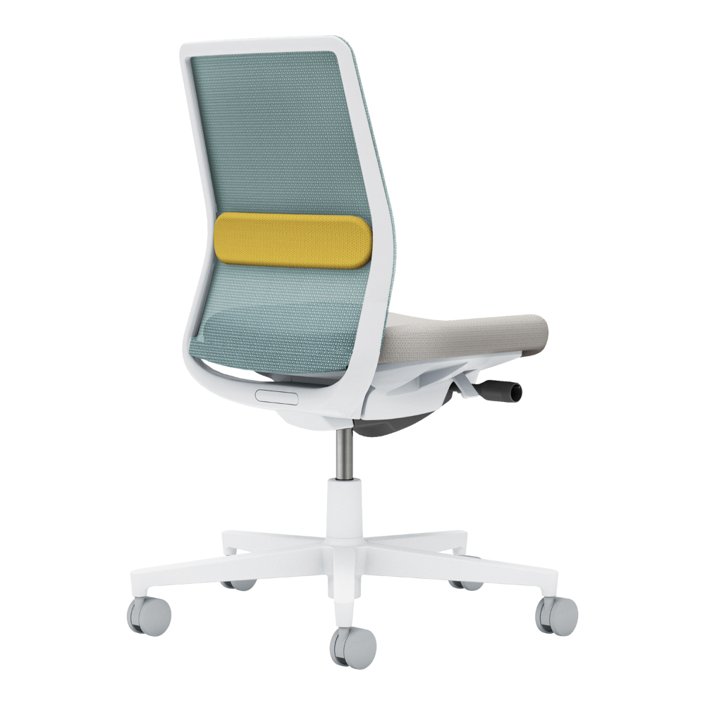 背：アッシュターコイズ／座：ライトグレー／ランバー：オリーブイエロー