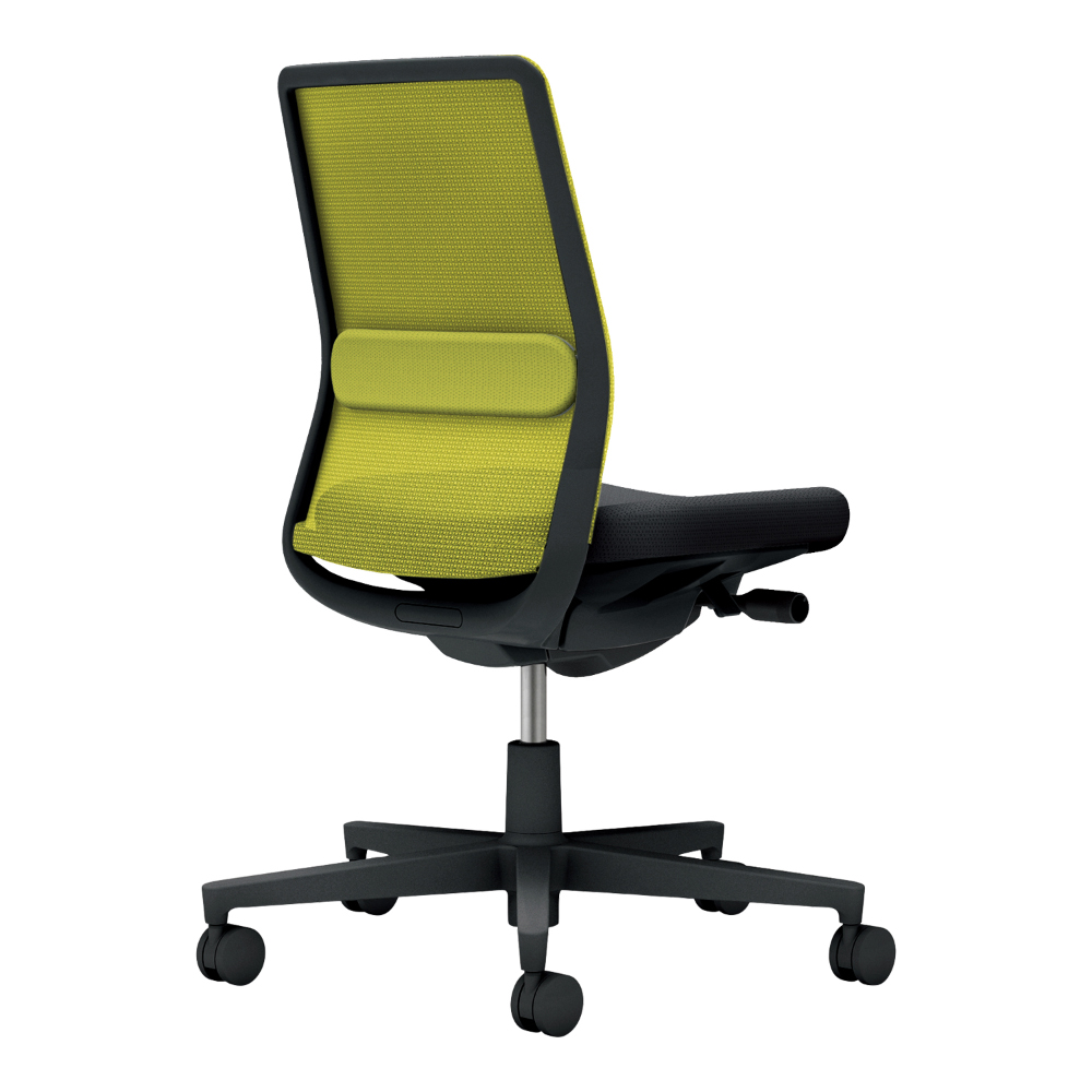 背・ランバー：ライトオリーブ／座：ブラック