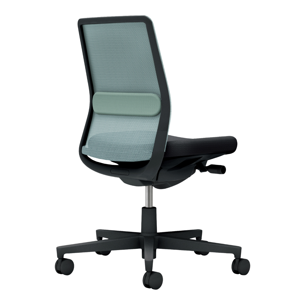 背・ランバー：アッシュターコイズ／座：ブラック