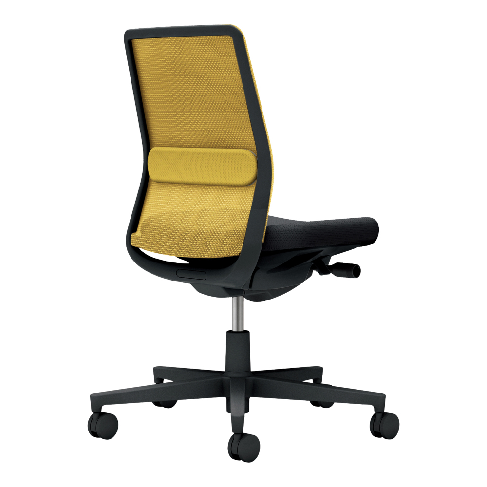 背・ランバー：オリーブイエロー／座：ブラック