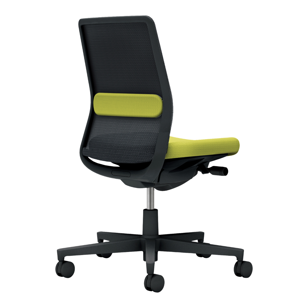 背：ブラック／座・ランバー： ライトオリーブ