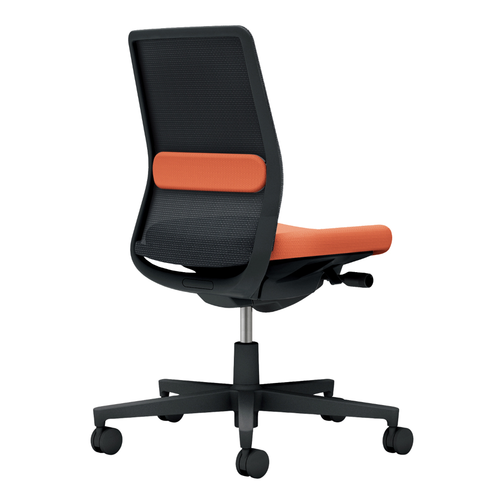 背：ブラック／座・ランバー： ソフトテラコッタ